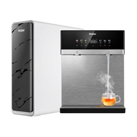 海尔（Haier）净水器家用1200G鲜活水PRO 3.0净水机大通量厨下式直饮机6年RO反渗透直饮过滤器前十名 鲜活水pro净水器+冷热管线机两件套