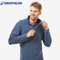 迪卡侬 男款 抓绒衣外套 摇粒绒外套冲锋衣内胆 深藏青色 2XL