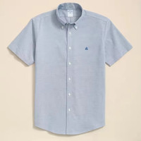 限新用户：Brooks Brothers 男士 弹力免烫牛津布短袖衬衫 三色可选