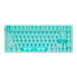 艾泰克 RS7Air磁轴键盘 75配列客制化电竞游戏机械键盘有线全键热插拔办公无畏契约 RS7 Air湖水绿冰刃轴