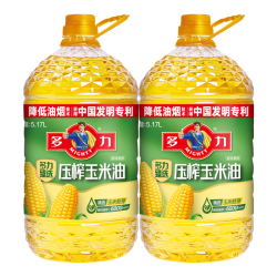 多力 压榨玉米油 5.17L*2+盐400g*2