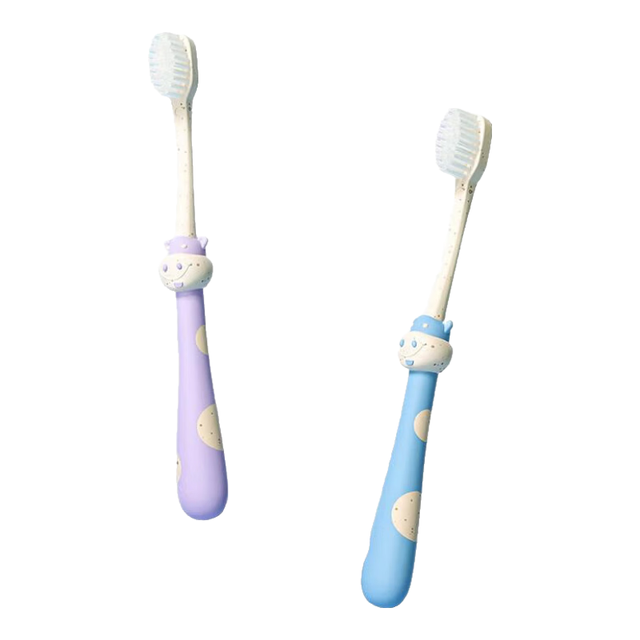 青蛙王子 婴儿本色儿童牙刷2-12岁宝宝软毛清洁护齿批发趣味吸盘式
