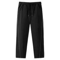 |森马休闲裤男冬发热加绒宽松直筒裤2025针织裤