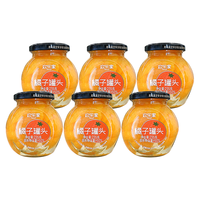 欢乐家 黄桃橘子罐头235g*6瓶 黄桃橘子果肉糖水水果罐头 休闲速食零食 橘子罐头235g*6瓶