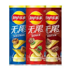 乐事 罐装薯片三连罐（烤肉/红烧肉/牛扒）零食露营