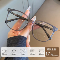 Erilles 克罗复古大码近视眼镜框 磨砂灰 +161非球面镜片
