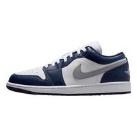 耐克(NIKE)男鞋Air Jordan AJ1白蓝色复古潮流低帮休闲运动篮球鞋553558-141 44