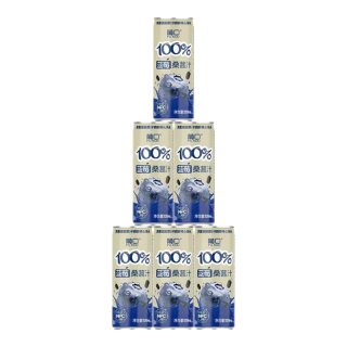 葡口 100%NFC原浆 蓝莓桑葚汁 320ml*6罐 果汁饮料