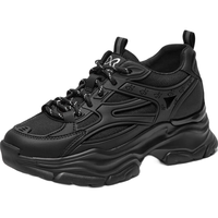 百思图百思图时尚运动老爹鞋厚底女休闲鞋ZRUQ7CM3 黑色 ZRUQ7CM3 38