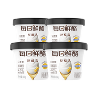 每日鲜酪 YO! FINE DIARY每日鲜酪0蔗糖厚酪乳原味风味酸奶400gx4杯  每日鲜酪厚酪乳400g*4杯