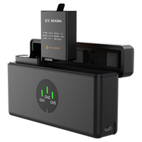 K&F Concept卓尔适用大疆action6/5pro电池充电盒action4/3/Osmo360运动相机电池仓充电器便携可收纳TF卡配件