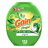 Gain 洗衣凝珠 3合1洗涤剂 112粒装 HE兼容 持久清香 机洗专用 去污除味