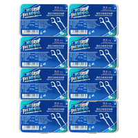 博真 细滑圆线牙线棒 8盒共400支