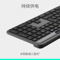 罗技（Logitech）K980太阳能无线办公键盘蓝牙键盘 笔记本电脑手机Mac平板ipad键盘 全尺寸AI 键盘 罗技K980商用版(含接收器二年质保)