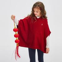 暇步士 女童春秋季外披斗篷