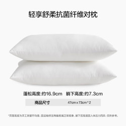 LOVO 罗莱生活 五星级酒店A类标准抗菌对枕 2只装