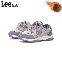 LEE KIDS 童鞋 秋冬季加绒儿童运动鞋 女童防滑跑步鞋