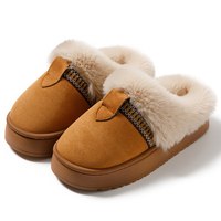 卟卟松鼠 加绒加厚防滑保暖拖鞋