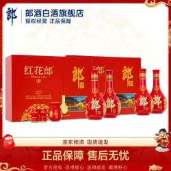 郎酒 红花郎10 酱香型婚宴送礼白酒 53度 500mL 2瓶 礼盒装*2盒