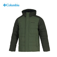 哥伦比亚（Columbia）羽绒服男秋冬款户外运动休闲拒水防风保暖男子羽绒外套WE8928 WE8928352 /绿色 S /170/92A 【充绒量188.4G】
