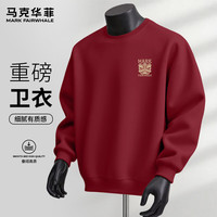 马克华菲 针织休闲卫衣-酒红#JMK金醒狮头