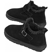 海澜之家（HLA）男鞋棉鞋男百搭雪地靴加绒保暖短靴男 黑色 40