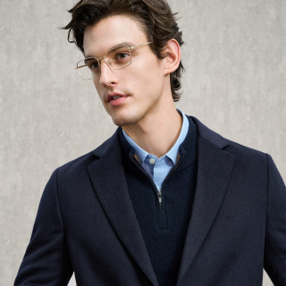 EMZ 鄂尔多斯 100％山羊绒男士毛呢大衣