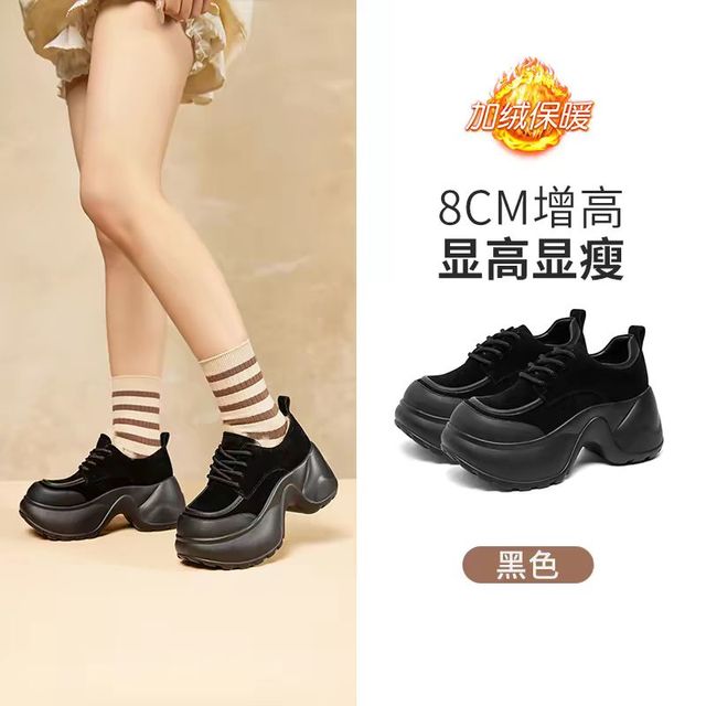 Lee Cooper 秋冬款老爹鞋男女款加绒厚底马丁靴