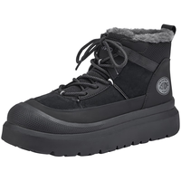 热风（Hotwind）男鞋冬季新款男士时尚休闲靴户外雪地靴加绒保暖短筒靴 01黑色