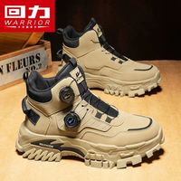 回力 马丁靴男款冬季高帮加绒保暖棉鞋户外登山耐磨劳保工装雪地靴