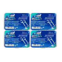 博真 细滑圆线牙线棒 4盒共200支