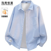 马克华菲 男士加绒衬衫条纹长袖外套