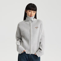 Lee 25秋冬舒适版高领拉链双色混色效果女长袖毛衣开衫