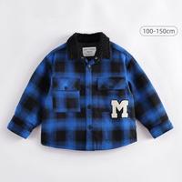 marc & janie 冬男童保暖仿羊羔绒翻领儿童衬衣外套