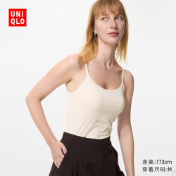 优衣库 女装AIRism Bra吊带衫482184 30 浅米色 M