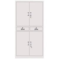 奈高NG文件柜办公柜钢制铁皮柜资料档案储物柜拆装薄边通双节纯白绿色拉手cb-2