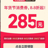 天猫年货节88vip消费券88折起 200-25/480-60/2000-200