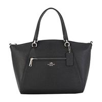COACH 蔻驰 PRAIRIE系列 女士皮革手提饺子包 58874 LIBLK 黑色 中号