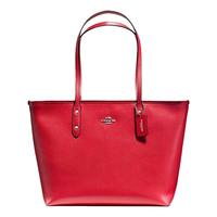 COACH 蔻驰 Tote系列 女士单肩托特包 F58846 VBRD 热情红 中号