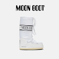 Moon Boot经典款男女同款不分左右白色ICON尼龙高筒雪地靴 42