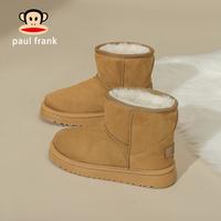 大嘴猴 女靴 长毛绒中筒靴 厚底雪地靴