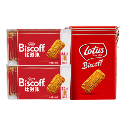 Lotus Biscoff比时咔312g比利时进口焦糖饼干送礼铁罐礼盒休闲食品