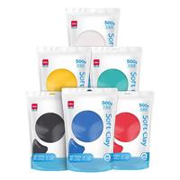 得力超轻粘土500g大包装白色黏土儿童手工diy彩泥小学生专用玩具