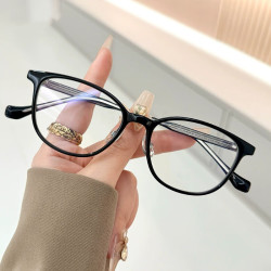 Erilles TR插芯腿显瘦潮流眼镜框 亮黑色+ 161非球面镜片