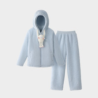 蕉内绒绒506Home家居服套装女款仿羊羔绒冬季男保暖加厚睡衣 XL