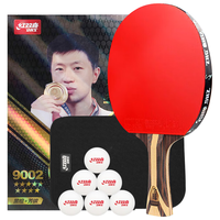 红双喜 狂飚九星乒乓球拍横拍专业比赛黑檀芳碳攻防H9002