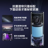 美的无雾加湿器U15家用卧室静轻音婴儿客厅空气加湿净化 U12湿帘套装