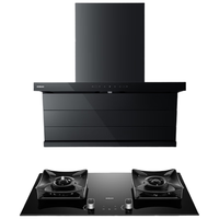 老板（Robam）【小黑翼D1P】顶侧双吸pro超薄抽吸油烟机27大吸力静音一级能效配燃气灶+55B7A(液化气)