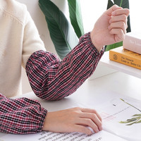 纯棉袖套男女加长款家务清洁全棉手臂套成人秋冬工作防污劳保护袖