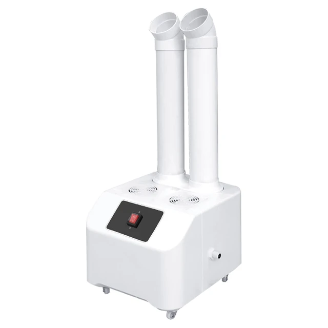 浩奇（HAOQI）工业加湿器大雾量空气商用蔬菜水果保鲜工厂烧烤叶回潮大型喷雾机 白色 12KG机械版